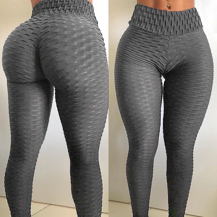 Detalhes do Calça Legging Bolha Suplex de Compressão com Cós Alto Empina Bumbum 3D Textura Flocada Academia