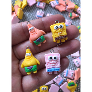 Pingentes personagens esponja do mar  22mm em resina -5unid em Oferta na Shopee