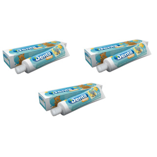 Kit 3 Creme Dental Dentil BABY Sem FLUOR Com XILITOL Tutti-Frutti  50G em Oferta na Shopee
