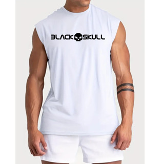 CAMISETA REGATA OVERSIZED BLACK SKULL ACADEMIA SPORT