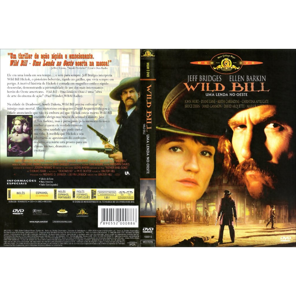 DVD Wild Bill, Uma Lenda no Oeste (Jeff Bridges e Ellen Barkin)
