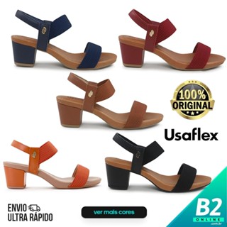 Sandália Usaflex Com Elástico Feminino Casual Confort Original com Garantia e Nota Fiscal