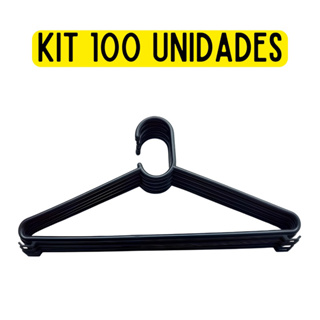 Kit de Cabides para Roupas Cabides para Roupas Cabide Reforçado Adulto Cabide Preto - Direto Fabrica em Oferta na Shopee