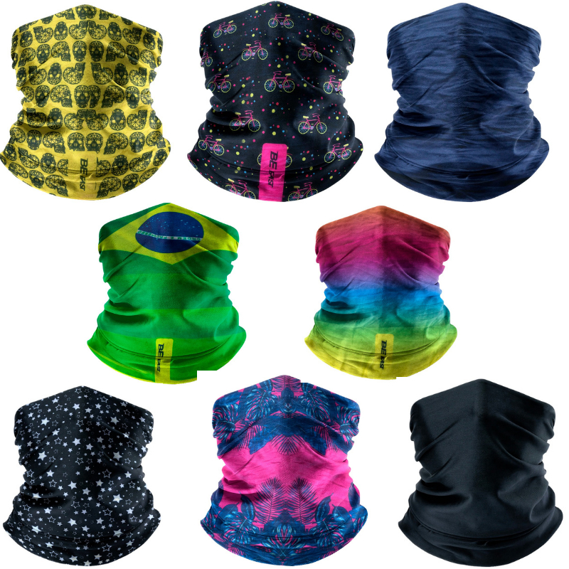 Kit com 2 (duas) Bandanas Ciclismo-Running BeFast Unissex Bicicleta Corrida Tubular Balaclava Toca