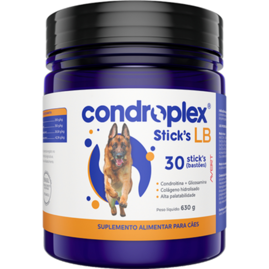 Condroplex Sticks Lb -30 Sticks Suplemento Avert Cães