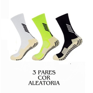 kit 3 Pares Meia de Campo Esporte Futebol Amortecedora Com Asas