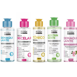 Kit C/5 Liquidos  Facial 100ml Face Beautiful Limpa E Nutri em Oferta na Shopee