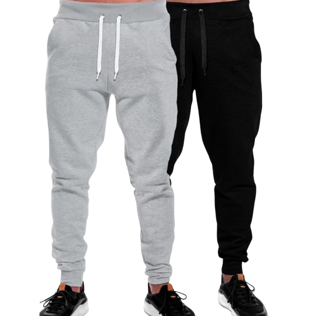 Calça Masculina Feminina Moletom Peluciada Flanelada Estilo Lisa slim Basica Com Bolso