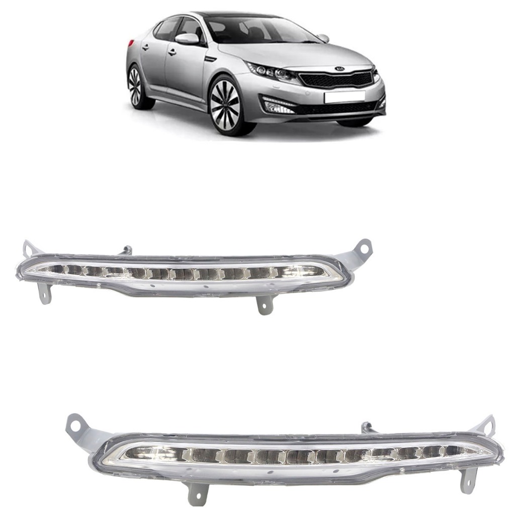 Led Parachoque Dianteiro Optima 2012 2013 2014 2015 2016 Drl Lente Lisa Acrilico