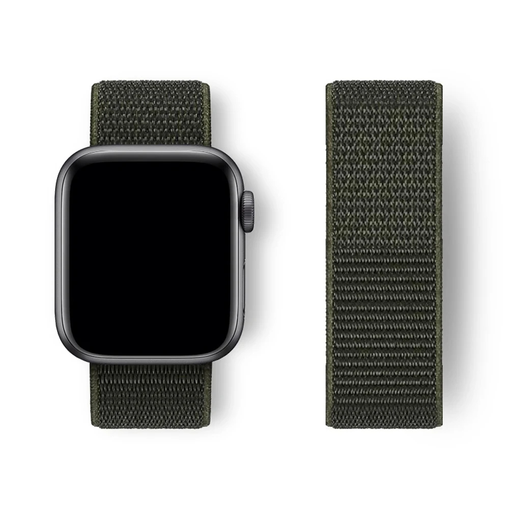 Pulseira Esportiva Smartwatch Nylon Loop Apple Watch 42/44/45/46/49mm 38/40/41/42mm Series 3 4 5 6 7 8 9 10 11 Se Ultra