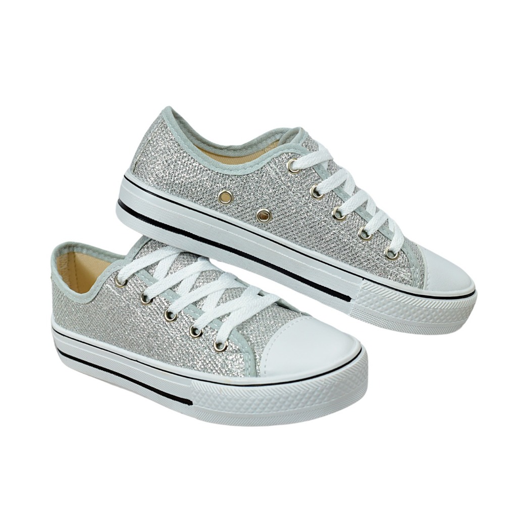 Tênis Feminino Star Casual Com Brilho Lançamento em Oferta na Shopee