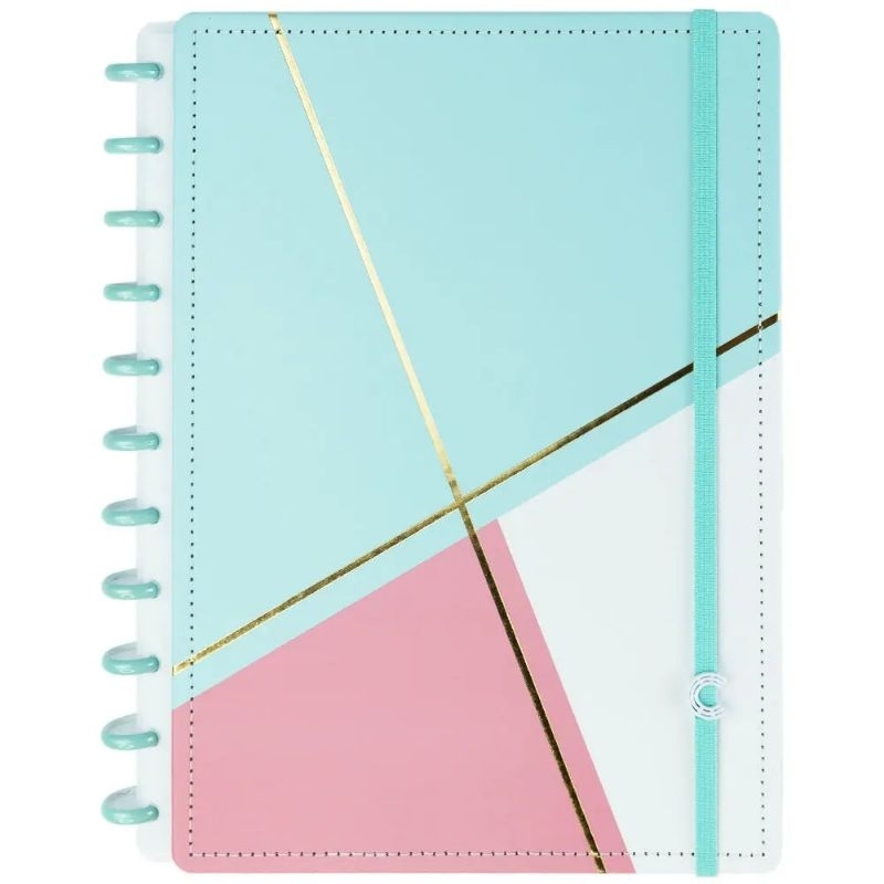 Caderno Inteligente Acqua Glam / Caderno Inteligente Grande  / Folhas Pautadas Caderno G+ / Papelaria