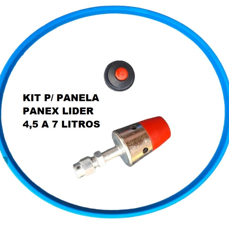 KIT  PARA PANELA PANEX LIDER  4,5 A 7 LITROS VAI BORRACHA DE SILICONE+ PESO+ PINO+ SELO