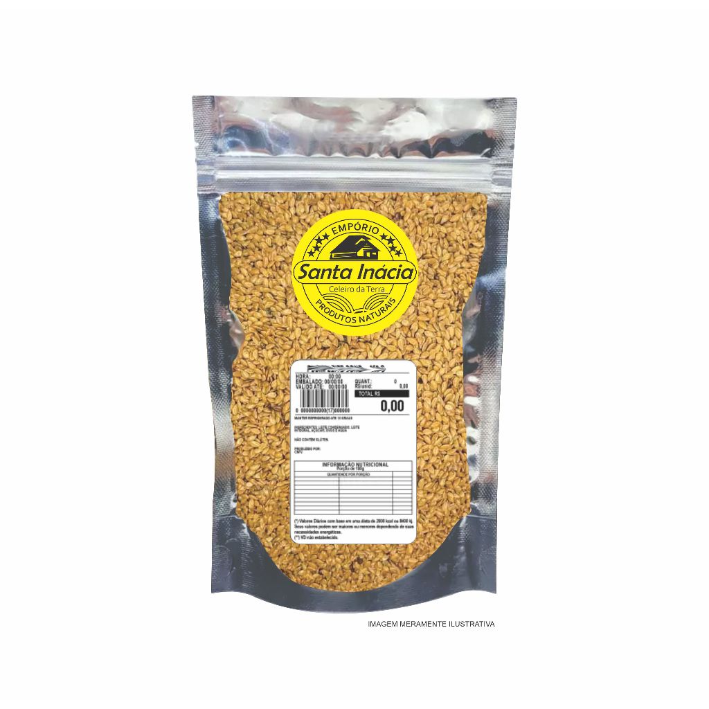 Semente de Linhaça Dourada 1Kg com Laudo de Qualidade e Pureza 500G em Oferta na Shopee