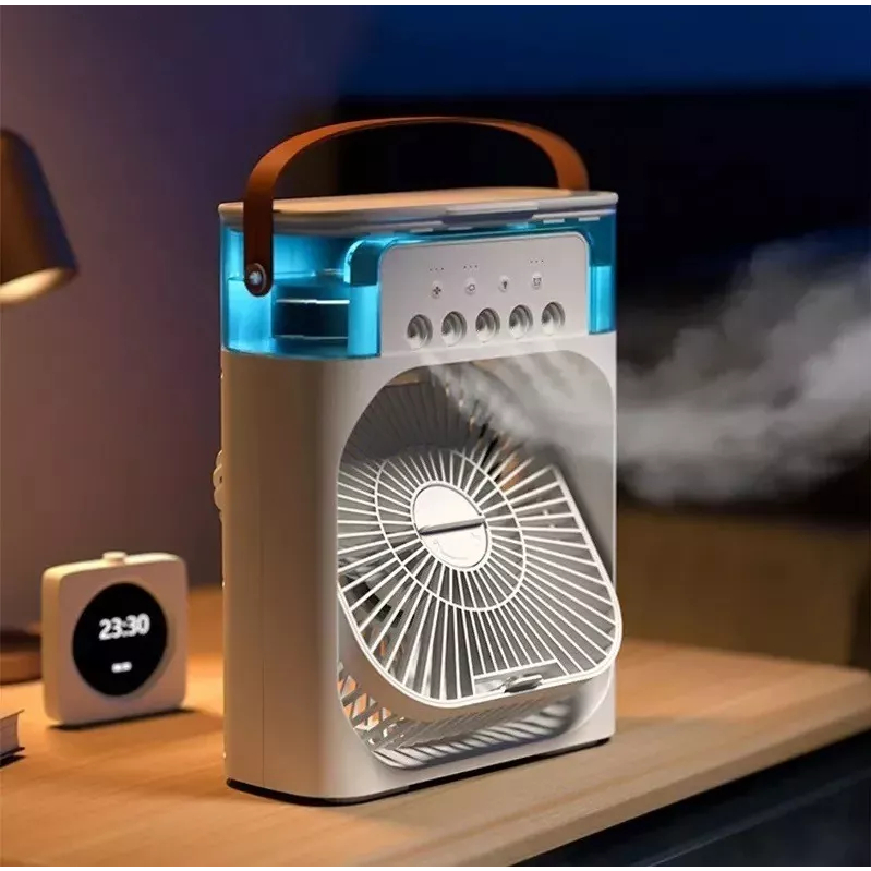 Novo Mini Ar Condicionado Ventilador Umidificador Climatizador  Com Led Reservatório De Água Led Usb