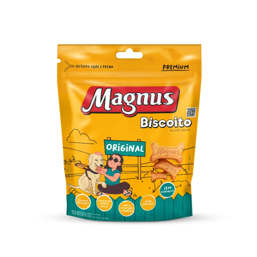 Magnus Biscoito Original 1Kg para Cães Adultos Adimax - Pets