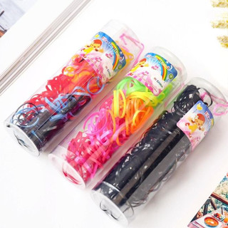 3 Tubos Com 600 Liguinhas Coloridas Elástico Silicone Para Cabelo ou Pets