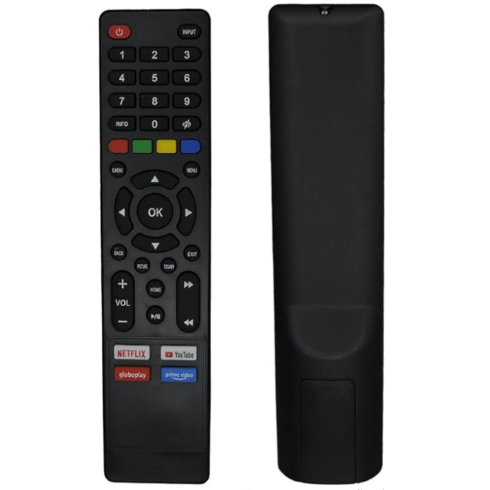 kit 2 Controle Remoto Para TV Multilaser SKY9140 Com Pilhas