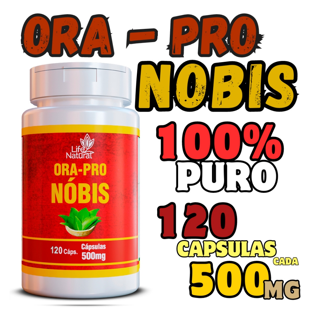 Ora Pro Nobis  Extrato Seco Concentrado Ora Pro Nobis 500mg 120 Cápsula Vitaminas B1 B2 B3 originial