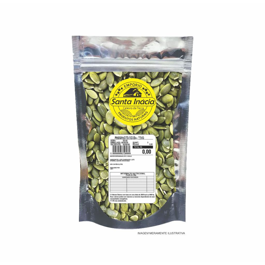 Semente de Abóbora 1Kg sem Casca Torrada sem Sal 300g em Oferta na Shopee