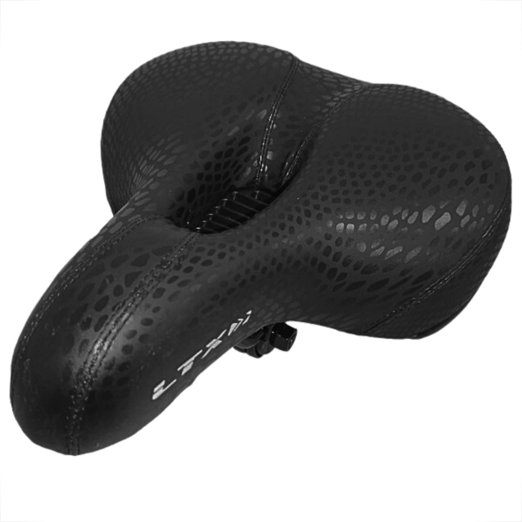 Selim Banco Bike LTX Vazado Largo 2 Molas MTB Caiçara Beach Passeio Ciclismo Retrô Super Confortável