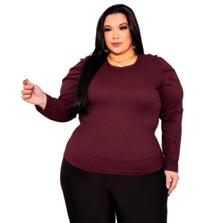 Blusa feminina plus size manga Manga longa 4 Estaçõe