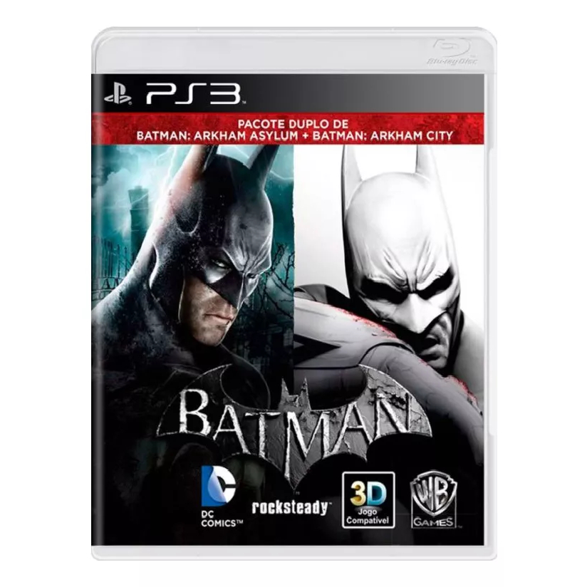 Jogo Batman Pacote Dublo Asylum e City  - Usado - Ps3 - Midia Fisica