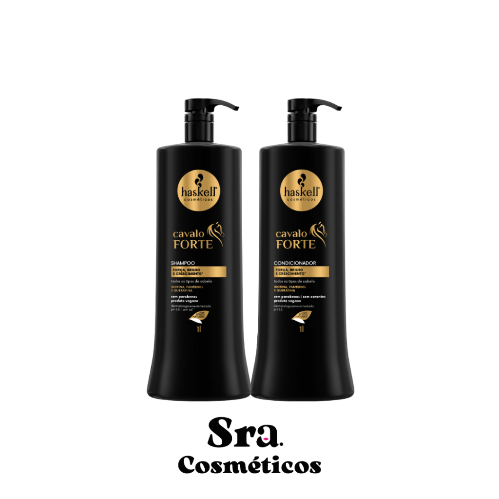Shampoo e Condicionador Cavalo Forte 1L Haskell Kit