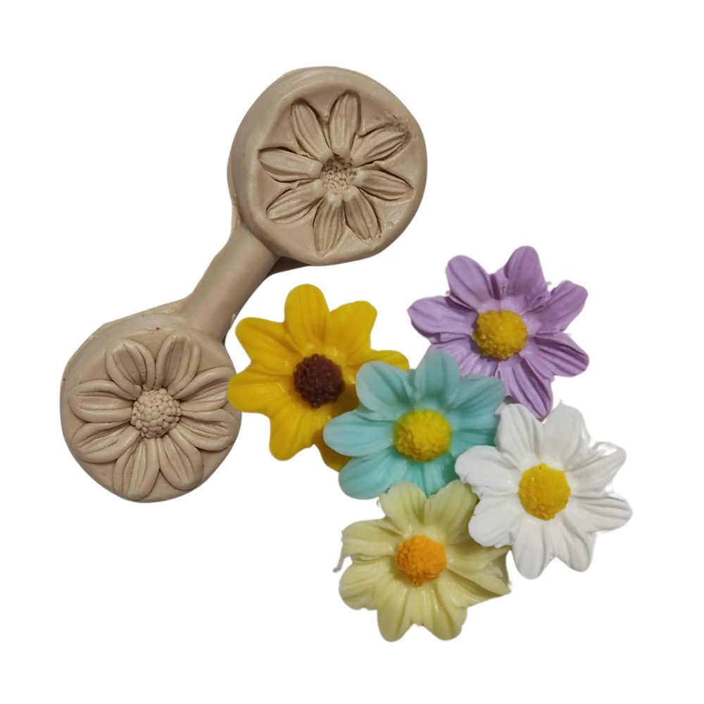 Molde de Silicone - Molde frisador de flor margarida - cód 1452 em Oferta na Shopee