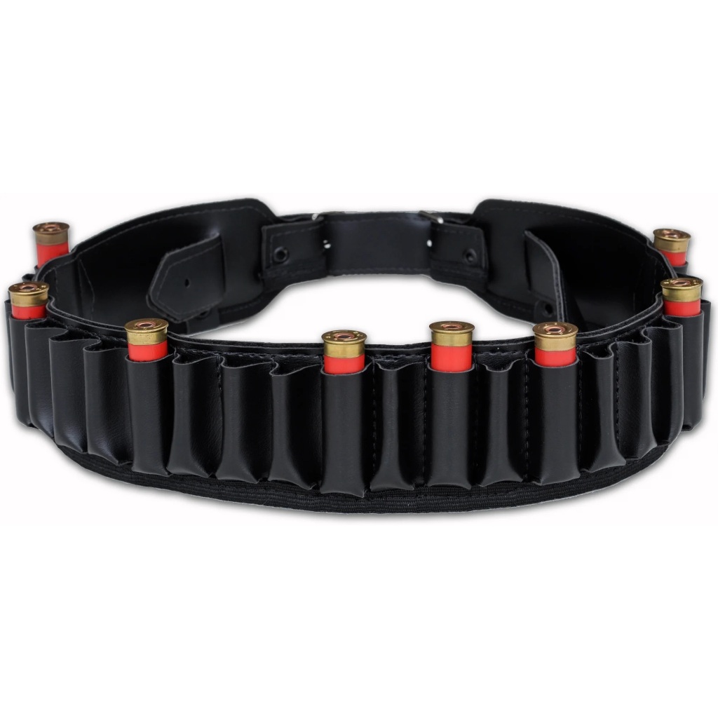 Cartucheira de Couro Preto Couro Courino Especial Regulavel em Oferta na Shopee