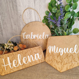 Plaquinha com Nome Personalizado em Oferta na Shopee