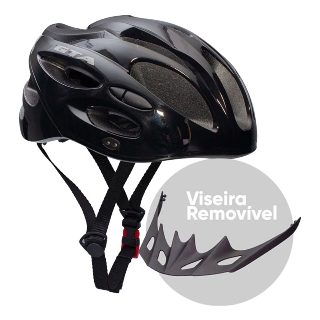 Capacete Ciclista Bicicleta Led Pisca Noturno Leve Mountain Bike Mtb Start Gta Sinalizador Preto