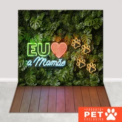 Fundo Fotográfico Dia das Mães Pet Shop Sublimado Cenário para Fotos Painel Em Tecido 1,20x1,70m