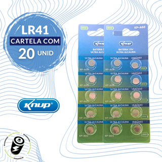 20 Baterias Alcalina LR41 AG3 LR736 392 1,5V Knup Botão Moeda Relógio - 02 Cartelas C/ 10 Unidades em Oferta na Shopee
