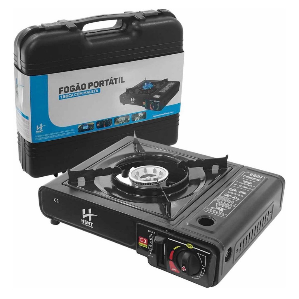 Fogão Portátil Acendedor Automático A Gás 1 Boca Caminhão Camping Motorhome Sem Gás
