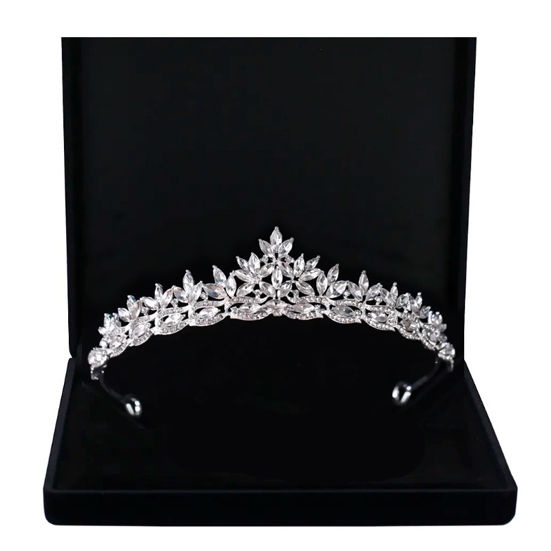 Coroa Tiara Noiva Casamento Dama De Honra Prateada Linda