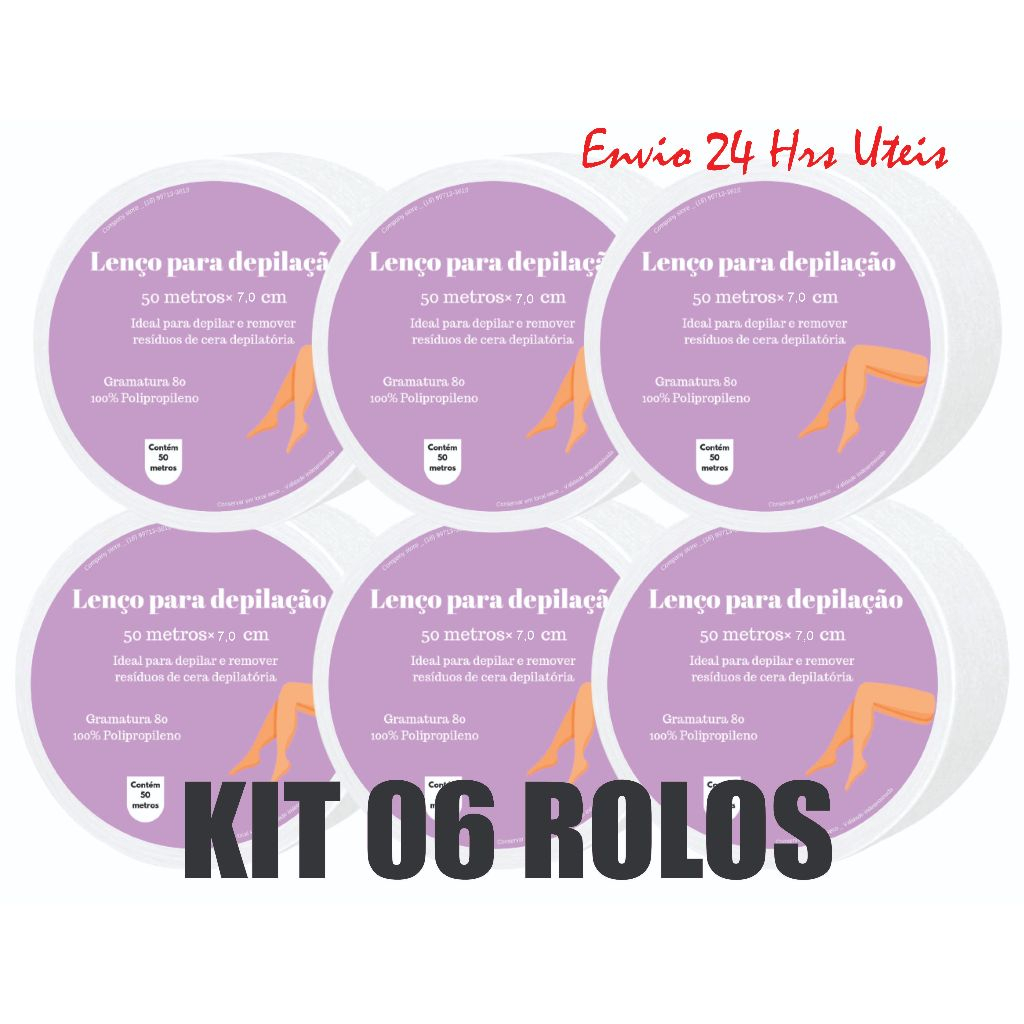 TNT PARA DEPILAÇAO KIT 06 ROLOS, ENVIO 24 HRS, GRAMATURA 80% 7.0 CM, PAPELPARA DEPILAÇAO CERA DEPILATORIA em Oferta na Shopee