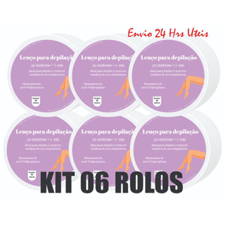 TNT PARA DEPILAÇAO KIT 06 ROLOS, ENVIO 24 HRS, GRAMATURA 80% 7.0 CM, PAPELPARA DEPILAÇAO CERA DEPILATORIA em Oferta na Shopee