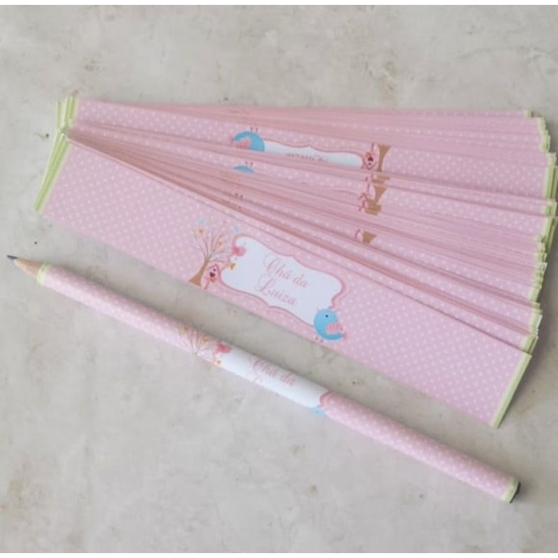 Adesivo personalizado para lápis em Oferta na Shopee