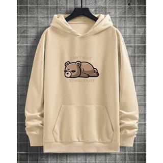 Moletom Canguru Com Capuz Masculino e Feminino Algodão Urso Hibernando em Oferta na Shopee