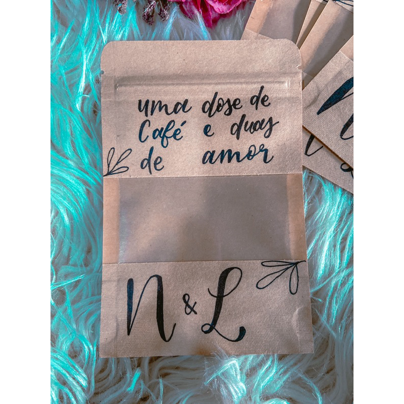 Saquinho Kraft personalizado para lembrancinhas casamento ou bodas | LOTES COM 2,3,5 ou 10 unds | FEITO A MÃO
