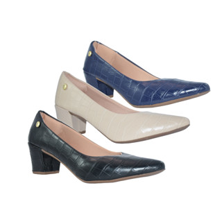 Sapato Feminino Scarpin Croco social MODA CONFORTAVEL