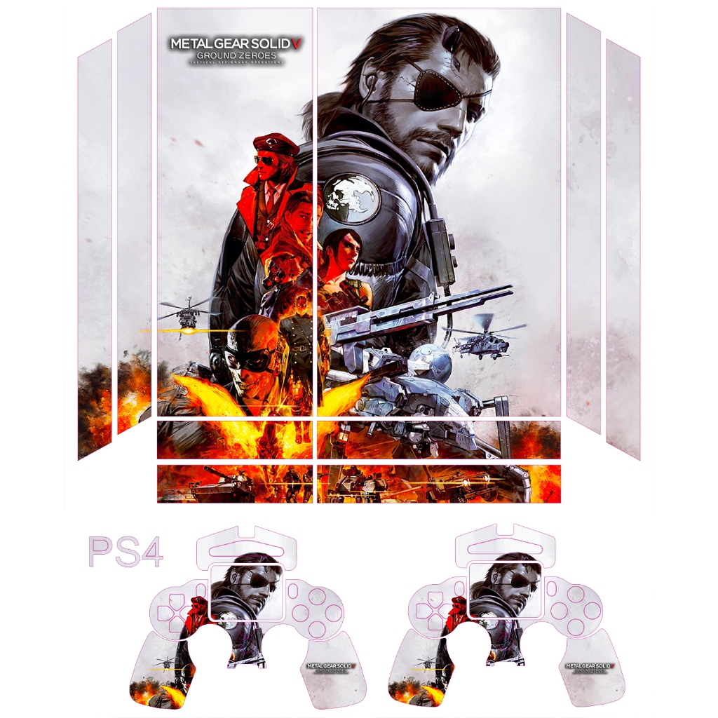 Skin Adesiva PS4 Fat - Metal Gear Solid V (Branco)
