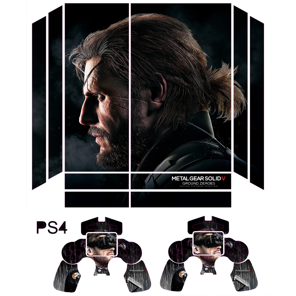 Skin Adesiva PS4 Fat - Metal Gear Solid V (preto)