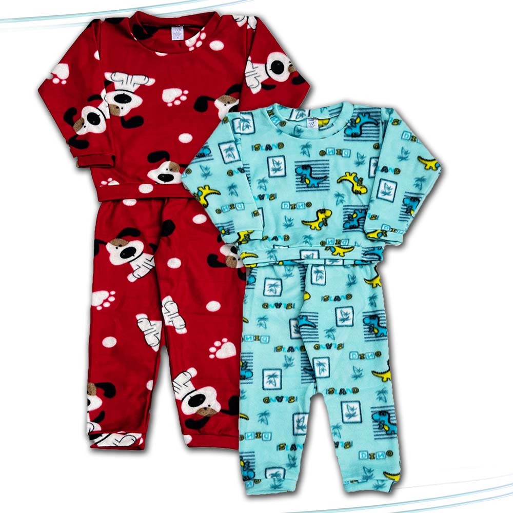Kit 2 Conjuntos Soft Grosso Inverno Menina ou Menino Tamanhos 4 ao 8