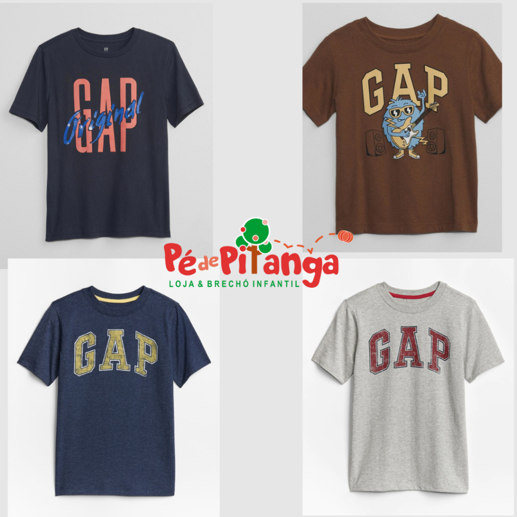 Camiseta infantil menino Gap