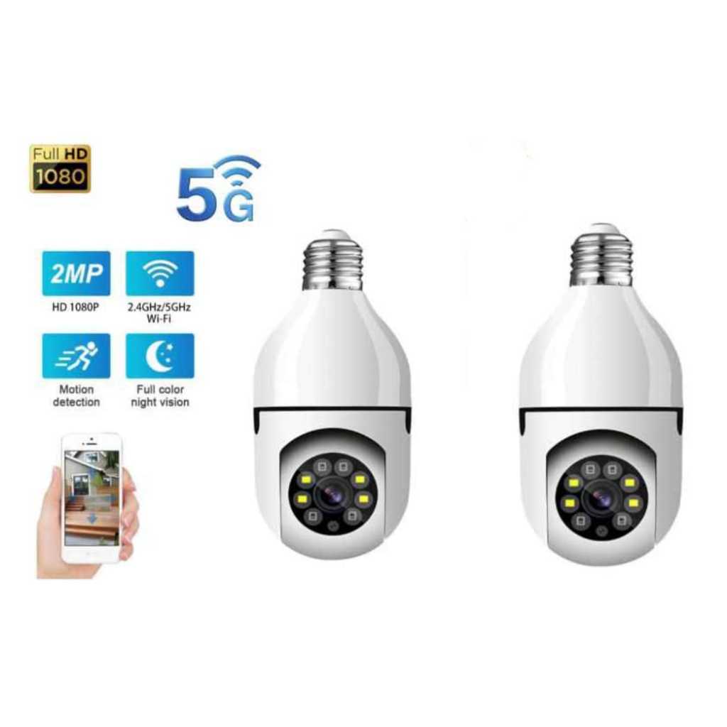 Kit2 Câmeras de segurança 5G + 2.4G a Prova D'água gira 360 full HD visão notturna