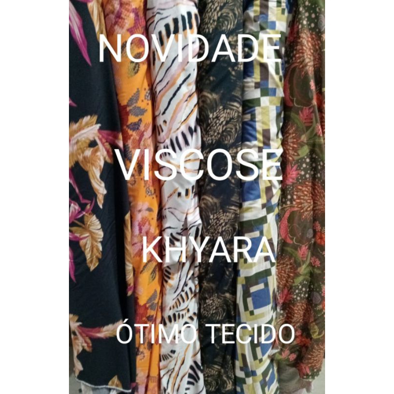 TECIDO VISCOSE KHYARA - 100% VISCOSE - 1m x 1,50m em Oferta na Shopee