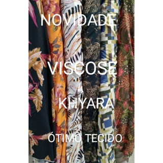 TECIDO VISCOSE KHYARA - 100% VISCOSE - 1m x 1,50m em Oferta na Shopee