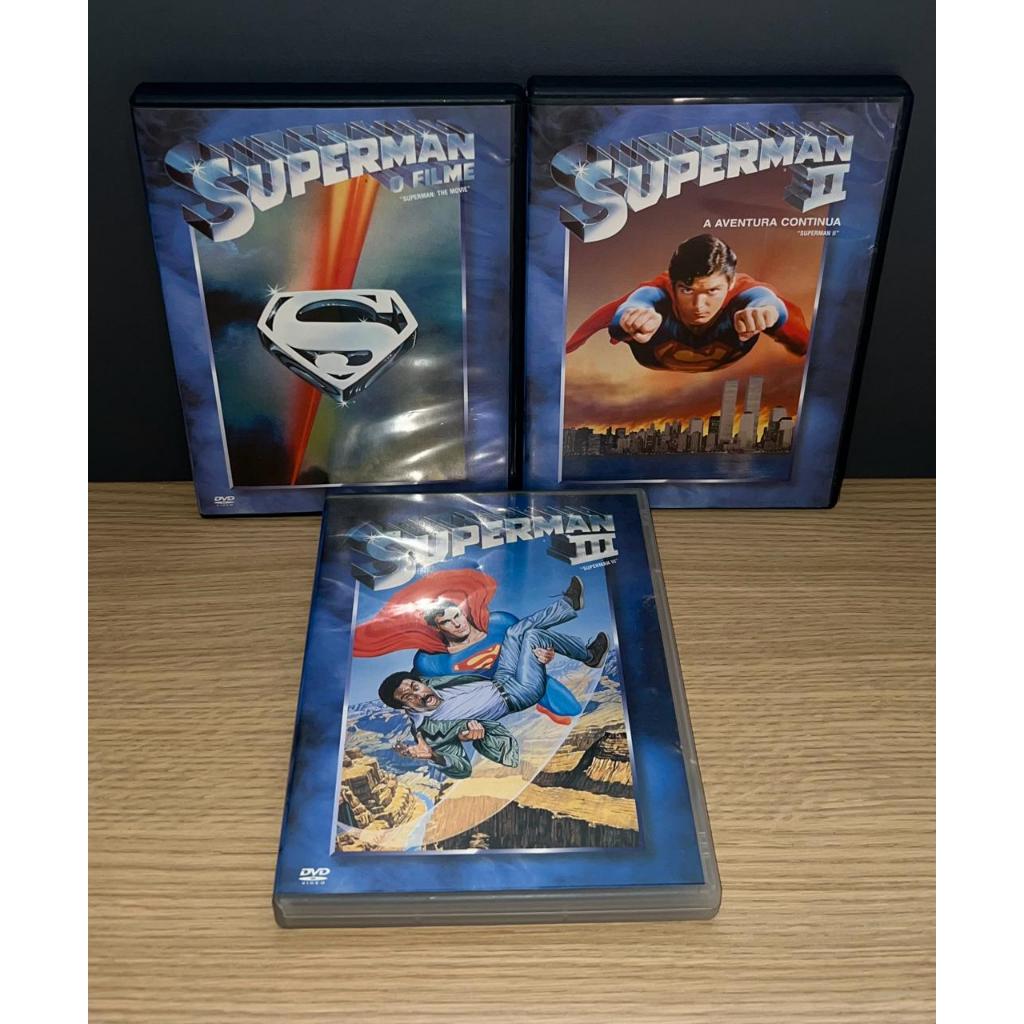 Dvd: Superman O Filme + Superman 2 + Superman 3 - Raro